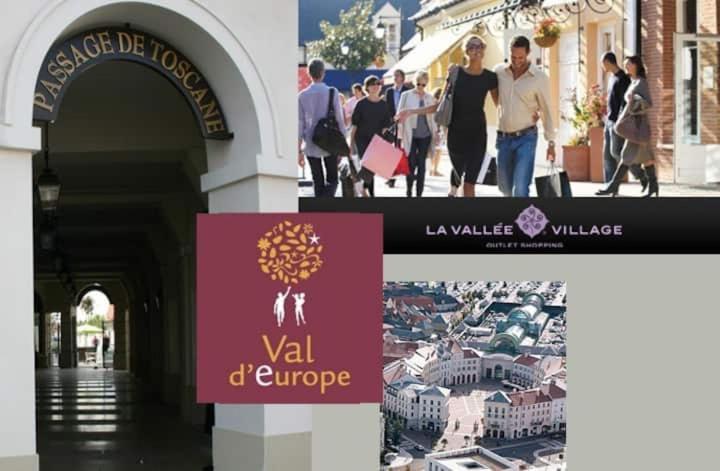 Appartement Spacieux Disneyland - La Vallee Village - 6 Personnes - 60M2 Saint-Germain-sur-Morin ภายนอก รูปภาพ